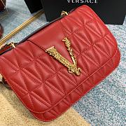 Versace Virtus Embroidered Sheepskin Red 2002 Size 24 x 9 x 16.5 cm - 4