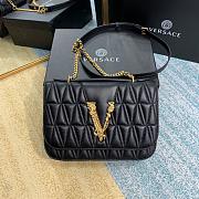 Versace Virtus Embroidered Sheepskin Black 2002 Size 24 x 9 x 16.5 cm - 1