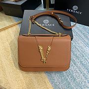 Versace Virtus Calfskin Shoulder Bag Caramel 2002 Size 24 x 9 x 16.5 cm - 1