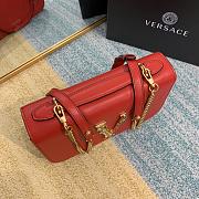 Versace Virtus Calfskin Shoulder Bag Red 2002 Size 24 x 9 x 16.5 cm - 5