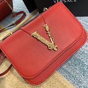 Versace Virtus Calfskin Shoulder Bag Red 2002 Size 24 x 9 x 16.5 cm - 4