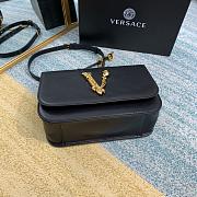 Versace Virtus Calfskin Shoulder Bag Black 2002 Size 24 x 9 x 16.5 cm - 3