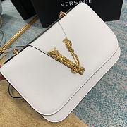 Versace Virtus Calfskin Shoulder Bag White 2002 Size 24 x 9 x 16.5 cm - 5