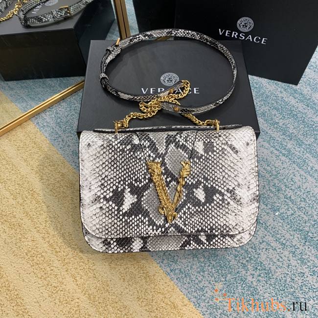 Versace Virtus Python pattern Shoulder Bag 2002 Size 24 x 9 x 16.5 cm - 1