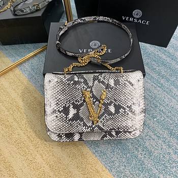 Versace Virtus Python pattern Shoulder Bag 2002 Size 24 x 9 x 16.5 cm