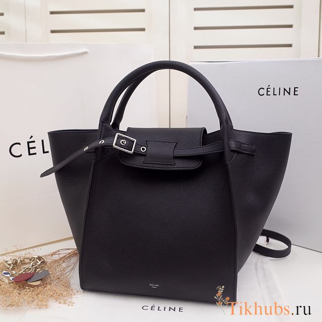 Celine Calfskin Handbag Black 183313 Size 24 x 26 x 22 cm - 1