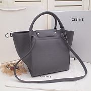 Celine Calfskin Handbag Dark Gray 183313 Size 24 x 26 x 22 cm - 6