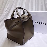 Celine Calfskin Handbag Dark Brown 183313 Size 24 x 26 x 22 cm - 5