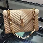 YSL Monogram College In Beige Size 31 x 21 x 8 cm - 1