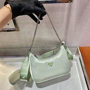 Prada Nylon Hobo Hand-Carried/Underarm Bag Light Green 1BH204 Size 22 x 12 x 6 cm - 5