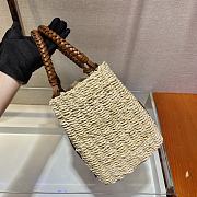 Prada Straw Woven Bag 1BD328 Size 26 x 18 x 13.5 cm - 3