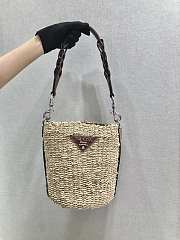 Prada Bucket Straw Bag 1BC128 Size 25 x 23 x 17 cm - 2