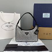 Prada Hobo Underarm Bag Black 6641 Size 22 x 12 x 6 cm - 1