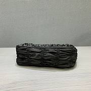 Pradα Nylon Ruffled Underarm Bag Black 6645 Size 22.5 x 15.5 x 6 cm - 5