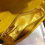 Prada Embroidered Calfskin Yellow 1BD108 Size 24 x 14 x 6 cm - 3