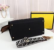 Fendi Canvas Hollow Embroidery Black F0608 Size 38 x 34 x 20 cm - 6