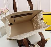 Fendi Canvas Hollow Embroidery White F0608 Size 38 x 34 x 20 cm - 6