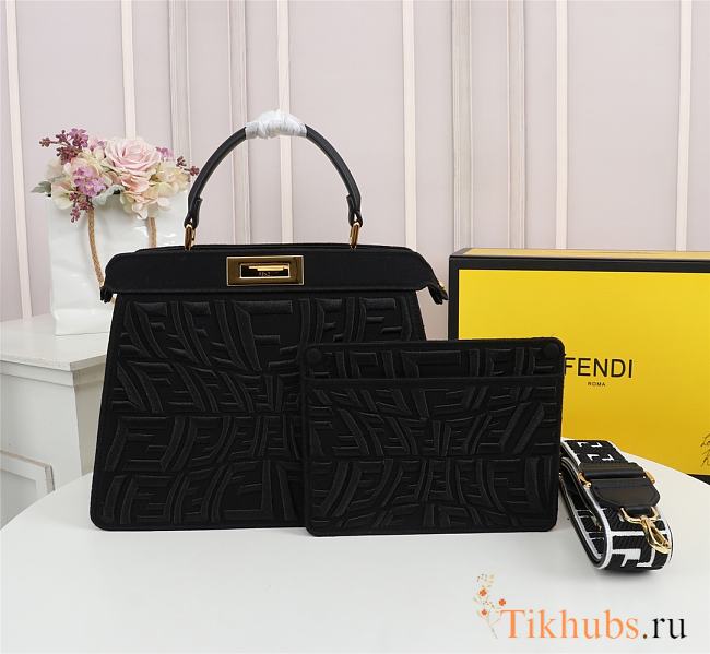 Fendi Handbag Black F516 Size 33 cm - 1