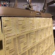 Fendi Peekaboo X-Tote Beige Canvas Handbag 1816 Size 40 x 12 x 29 cm - 4