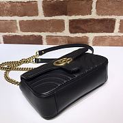 Gucci Shoulder GG Marmont Mini Black 446744 23 x 13 x 6 cm - 3