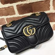 Gucci Shoulder GG Marmont Mini Black 446744 23 x 13 x 6 cm - 6