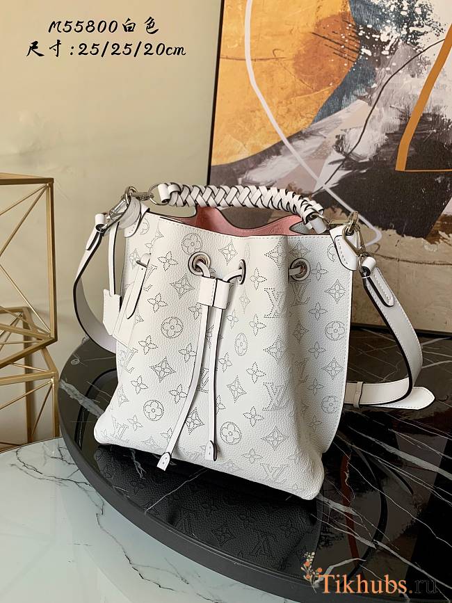 LV Muria Mahina Leather White M55800 Size 25x25x20 cm - 1