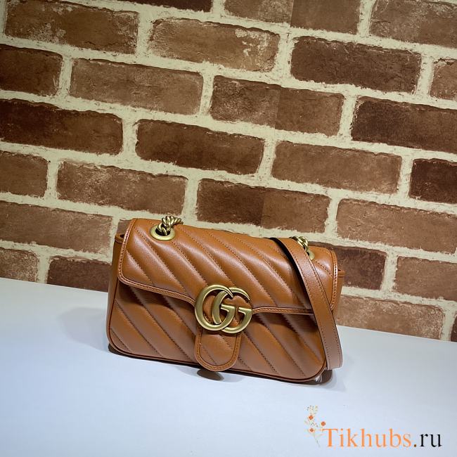 Gucci Shoulder GG Marmont Mini Brown 446744 23 x 13 x 6 cm - 1