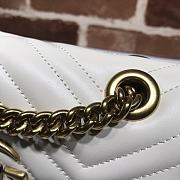 Gucci Shoulder GG Marmont Mini White 446744 23 x 13 x 6 cm - 5