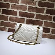 Gucci Shoulder GG Marmont Mini White 446744 23 x 13 x 6 cm - 3