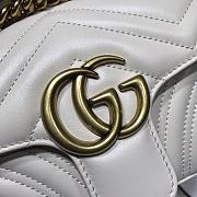 Gucci Shoulder GG Marmont Mini White 446744 23 x 13 x 6 cm - 2