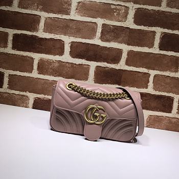 Gucci Shoulder GG Marmont Mini Nude Powder 446744 23 x 13 x 6 cm