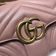 Gucci Shoulder GG Marmont Mini Nude Powder 446744 23 x 13 x 6 cm - 3