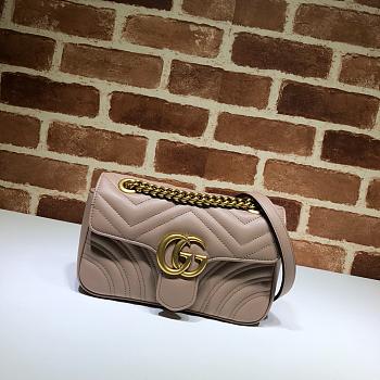 Gucci Shoulder GG Marmont Mini Milk Tea 446744 23 x 13 x 6 cm