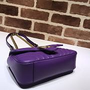 Gucci Shoulder GG Marmont Mini Purple 446744 23 x 13 x 6 cm - 6