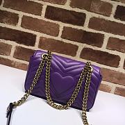 Gucci Shoulder GG Marmont Mini Purple 446744 23 x 13 x 6 cm - 5