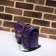 Gucci Shoulder GG Marmont Mini Purple 446744 23 x 13 x 6 cm - 4