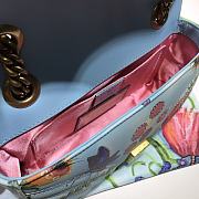 Gucci Shoulder GG Marmont Mini Blue Painted 446744 23 x 13 x 6 cm - 5