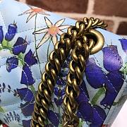 Gucci Shoulder GG Marmont Mini Blue Painted 446744 23 x 13 x 6 cm - 2