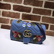 Gucci Shoulder GG Marmont Mini Flower Cowboy 446744 23 x 13 x 6 cm - 1