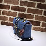 Gucci Shoulder GG Marmont Mini Flower Cowboy 446744 23 x 13 x 6 cm - 6