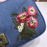 Gucci Shoulder GG Marmont Mini Flower Cowboy 446744 23 x 13 x 6 cm - 5