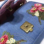 Gucci Shoulder GG Marmont Mini Flower Cowboy 446744 23 x 13 x 6 cm - 2