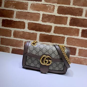 Gucci Marmont Shoulder Bag Brown 446744 Size 23 x 14 x 6 cm