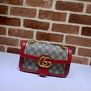 Gucci Marmont Shoulder Bag Brown Red 446744 Size 23 x 14 x 6 cm - 1