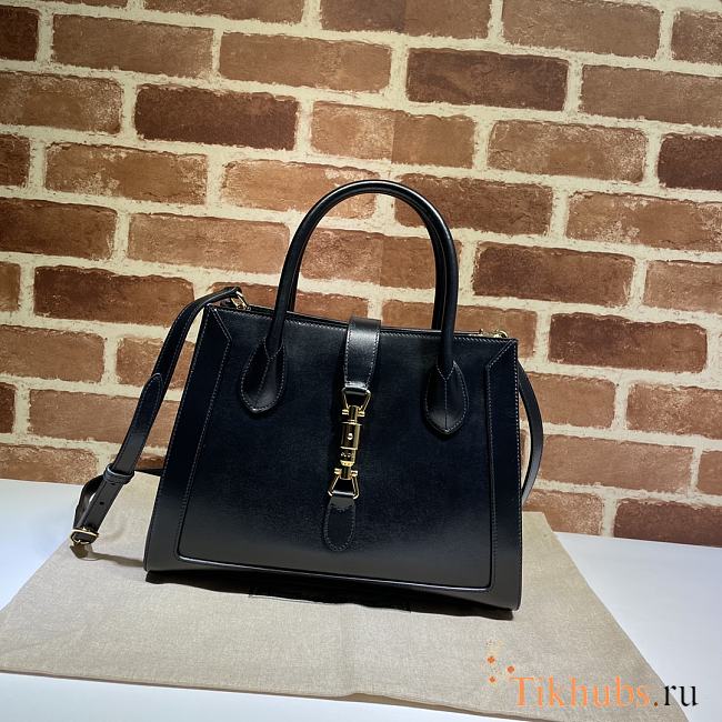 GG Jackie 1961 Medium Tote Bag Black 649016 Size 30 x 24 x 12 cm - 1