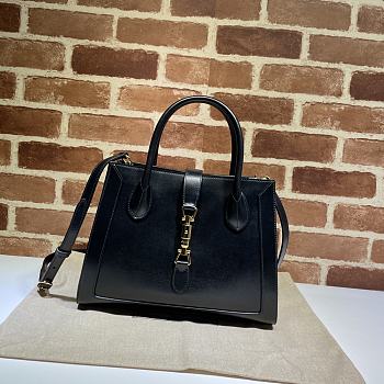 GG Jackie 1961 Medium Tote Bag Black 649016 Size 30 x 24 x 12 cm