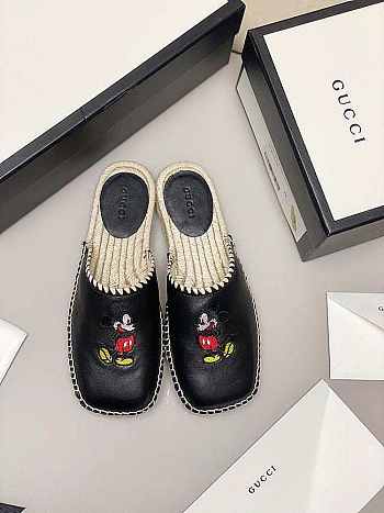  Gucci Slippers Mickey Black 