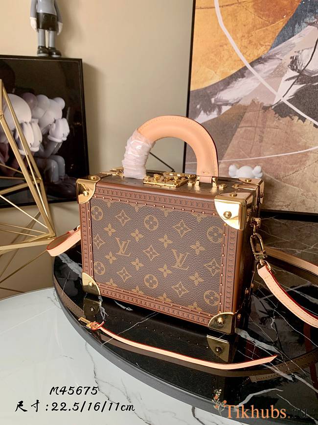 Lv Monogram Valisette Tresor Box M45675 Size 22.5 x 16 x 11 cm - 1