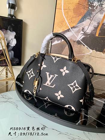 LV Petit Palais Monogram Black Silk Screen M58916 Size 29 x 18 x 12.5 cm