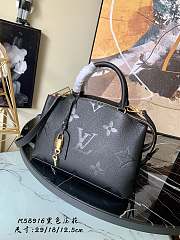 LV Petit Palais Monogram Full Black Silk Screen M58916 Size 29 x 18 x 12.5 cm - 1